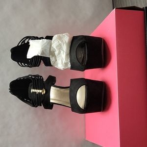 Charlotte Russe Black Suede High Heels